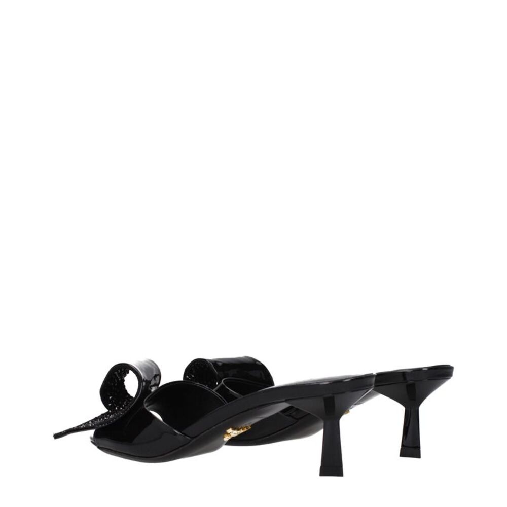 Prada Black Leather Women's Sandals - Picture 4 of 4